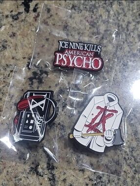 Ice Nine Kills Nightmare On The Ninth American Psycho Hip To Be Scared Pin Set